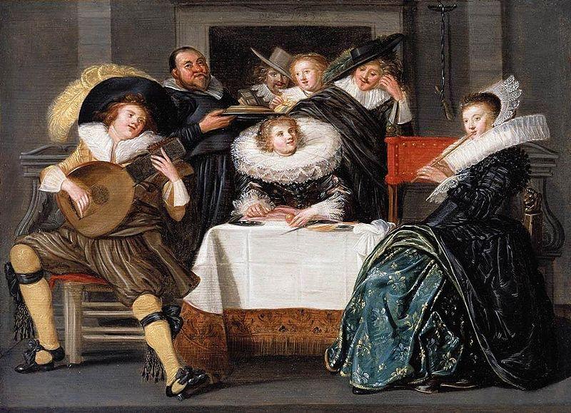 Dirck Hals A Merry Company Making Music oil painting picture